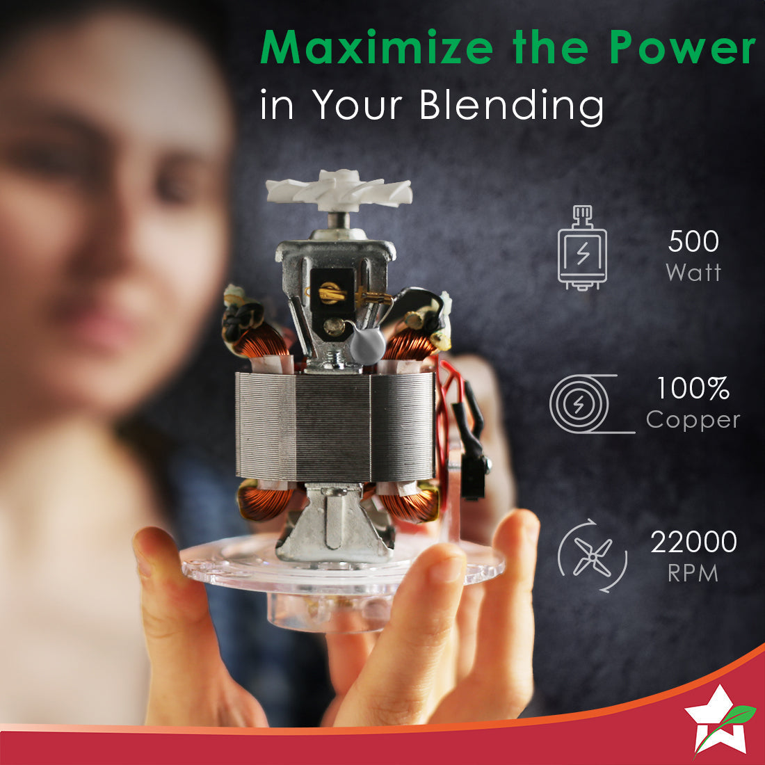 Nutri-blend Activ Mixer Grinder Blender, Smoothie by blacktree