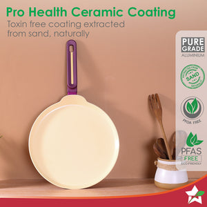 Bellagio Dosa Tawa | 28 cm | Non-Stick Ceramic Coating  Non-Toxic | Pure Aluminium |by blacktree