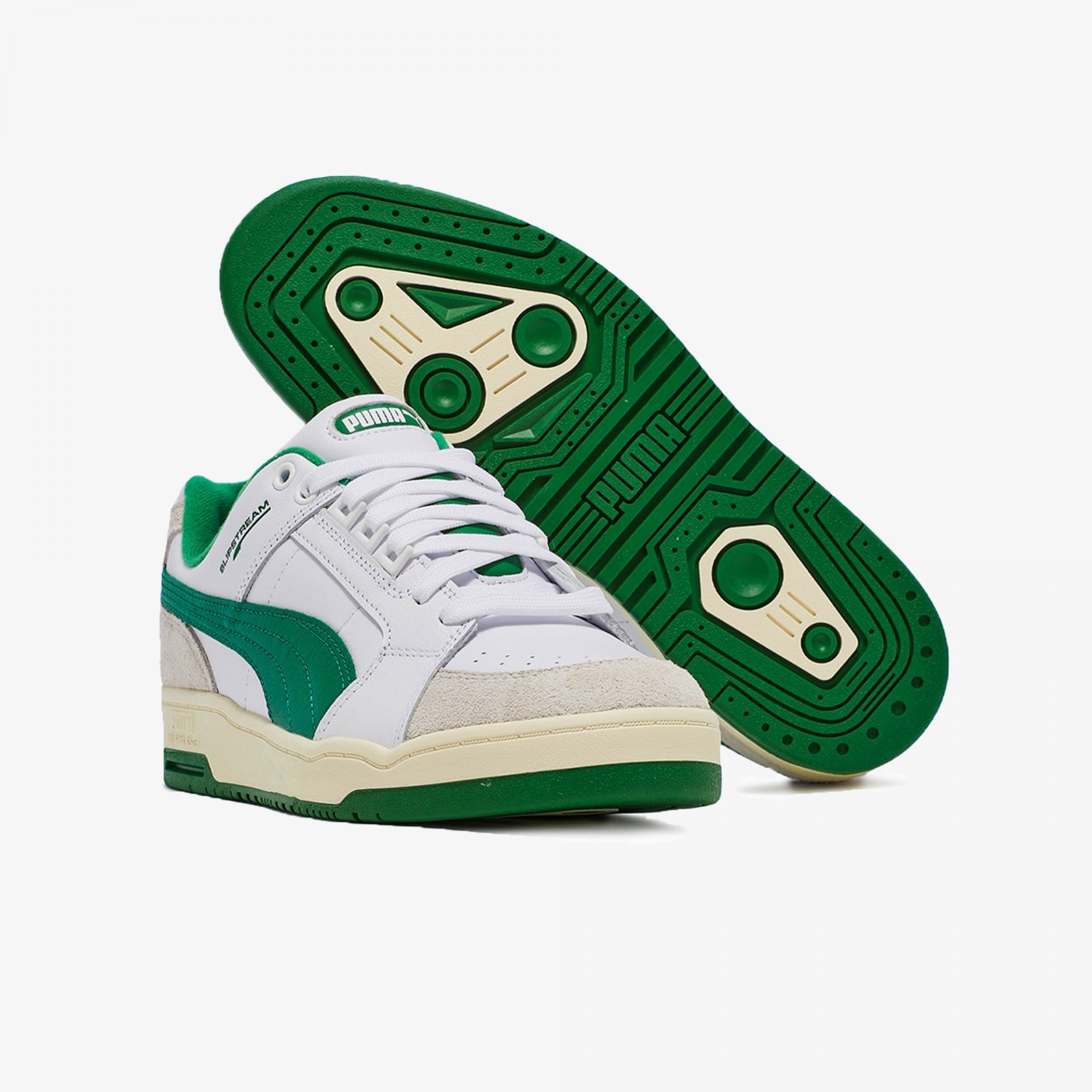 Puma | SLIPSTREAM LOW RETRO  { WHITE / GREEN