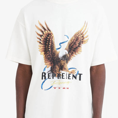 Represent | RACING TEAM EAGLE T-SHIRT  { FLAT WHITE