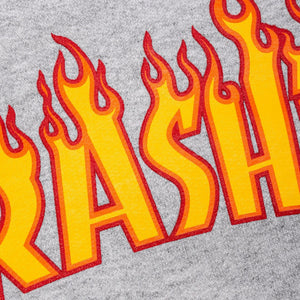 Thrasher | FLAME HOODIE  { GREY