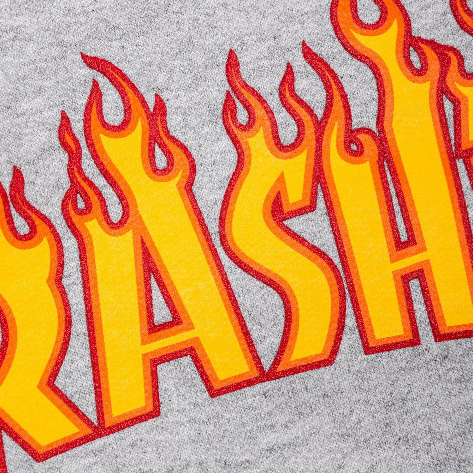 Thrasher | FLAME HOODIE  { GREY