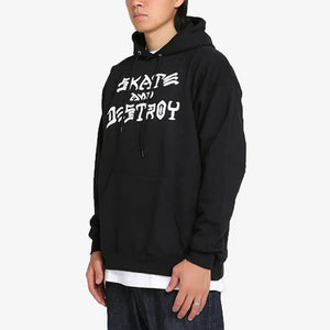 Thrasher | SKATE AND DESTROY HOODIE  { BLACK