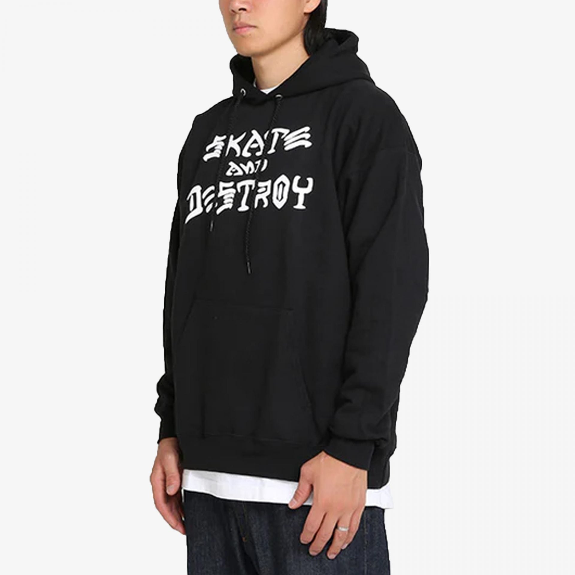 Thrasher | SKATE AND DESTROY HOODIE  { BLACK