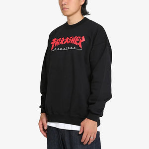 Thrasher | GODZILLA CREWNECK  { BLACK