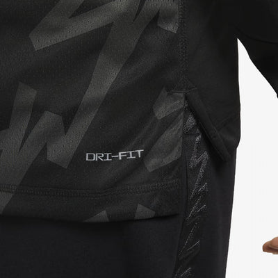 Nike | M J ZION LS SHOOTING SHIRT  { BLACK/GREY