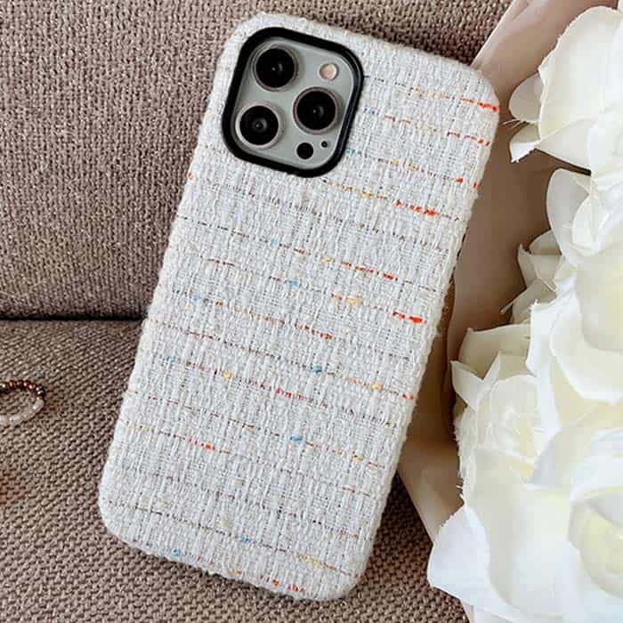 iPhone 14 Plus Fabric Case - White