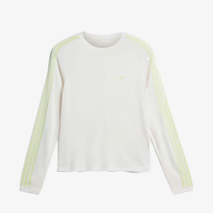 Adidas Originals | WALES BONNER KNIT LONG SLEEVE TEE  { CHALK WHITE/SEMI FROZEN YELLOW