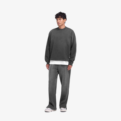 REPRESENT | STEPPED HEM SWEATPANTS { STAINED BLACK