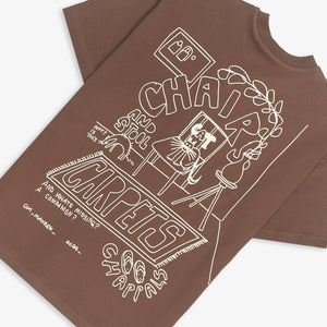 JAYWALKING | CAT T-SHIRT { BROWN