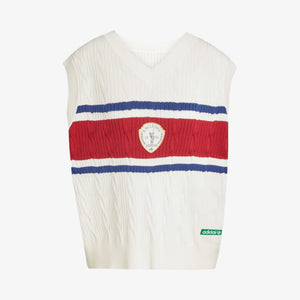 Adidas Originals | RETRO SPORTS CRICKET-INSPIRED VEST { OFF WHITE