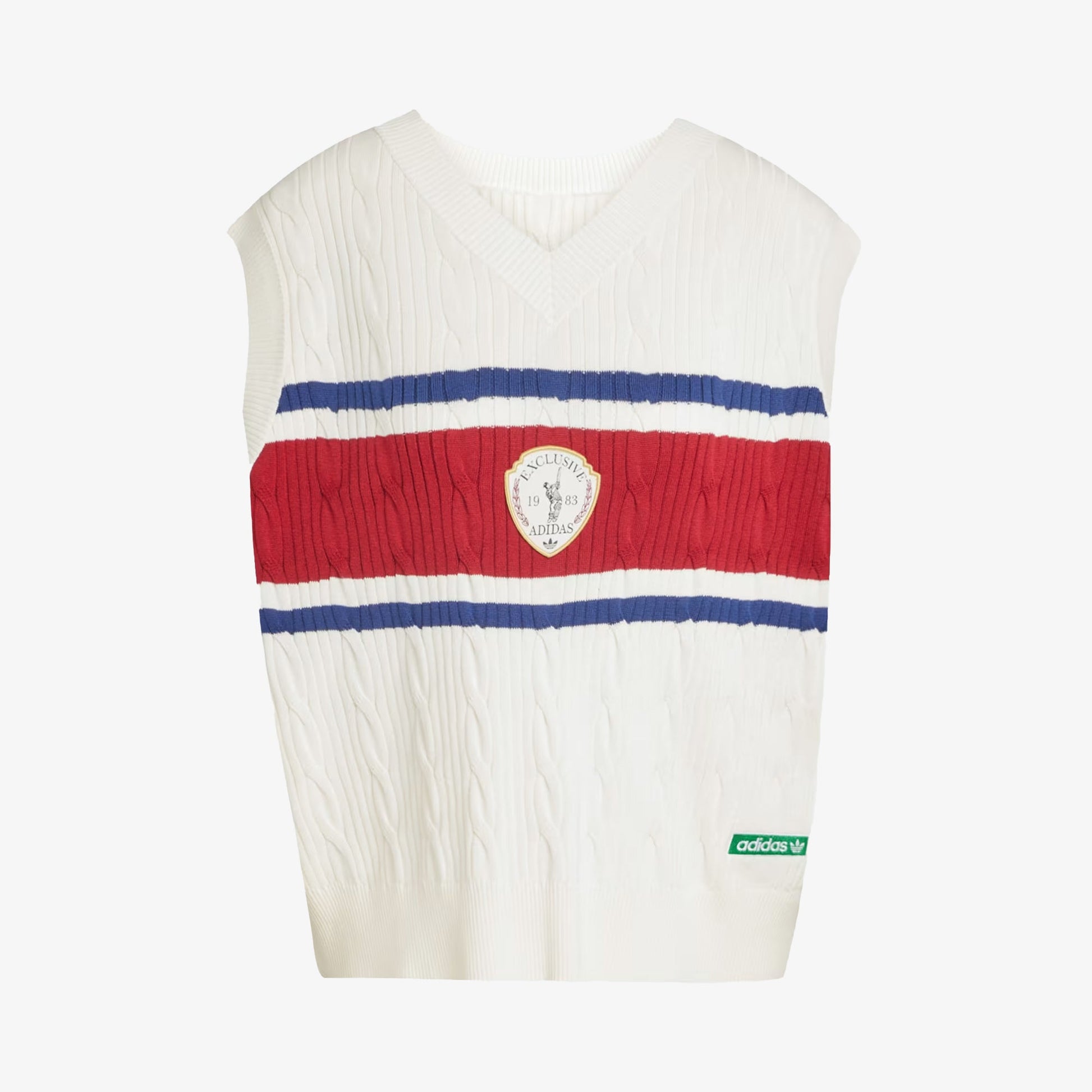 Adidas Originals | RETRO SPORTS CRICKET-INSPIRED VEST { OFF WHITE
