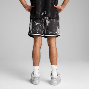 PUMA | HOOPS x LAFRANCE WRITTEN IN CHROME SHORTS { PUMA BLACK/WHITE