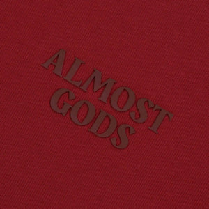 ALMOST GODS | LOGO DROP SHOULDER TEE { RED