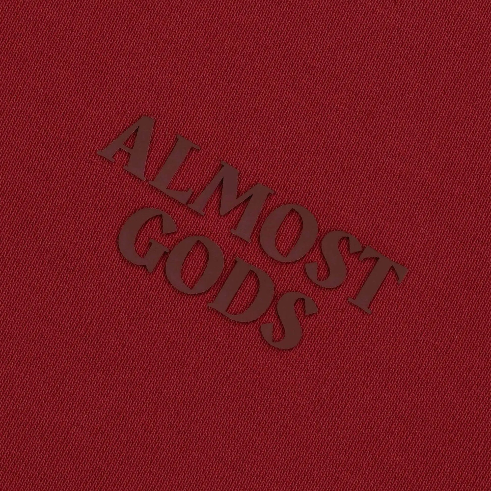 ALMOST GODS | LOGO DROP SHOULDER TEE { RED
