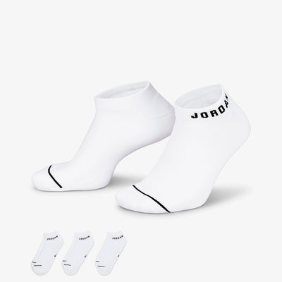 Jordan | EVERYDAY NO-SHOW SOCKS (3 PAIRS) { WHITE/BLACK