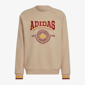 Adidas Originals | VARSITY CREWNECK SWEATSHIRT  { MAGIC BEIGE