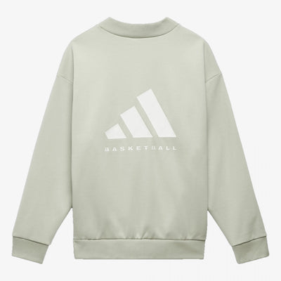 Adidas | BASKETBALL CREW SWEATSHIRT  { HALO GREEN