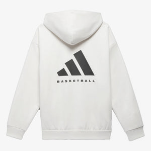Adidas | BASKETBALL HOODIE  { CLOUD WHITE