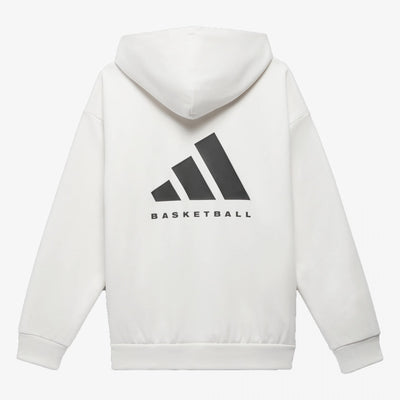 Adidas | BASKETBALL HOODIE  { CLOUD WHITE