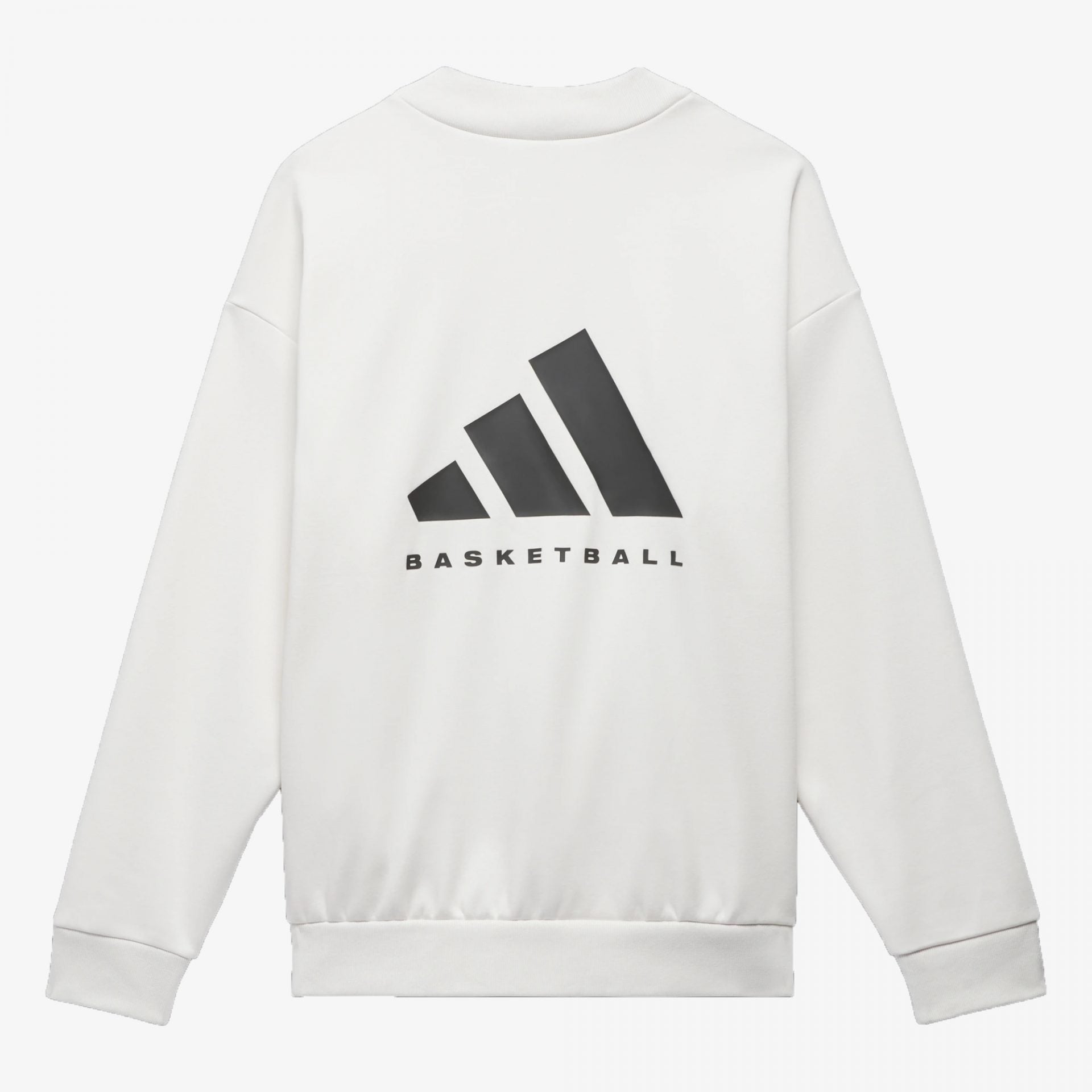 Adidas | BASKETBALL CREW SWEATSHIRT  { WHITE