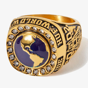 HUF | WORLDWIDE RING  { GOLD