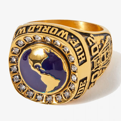 HUF | WORLDWIDE RING  { GOLD