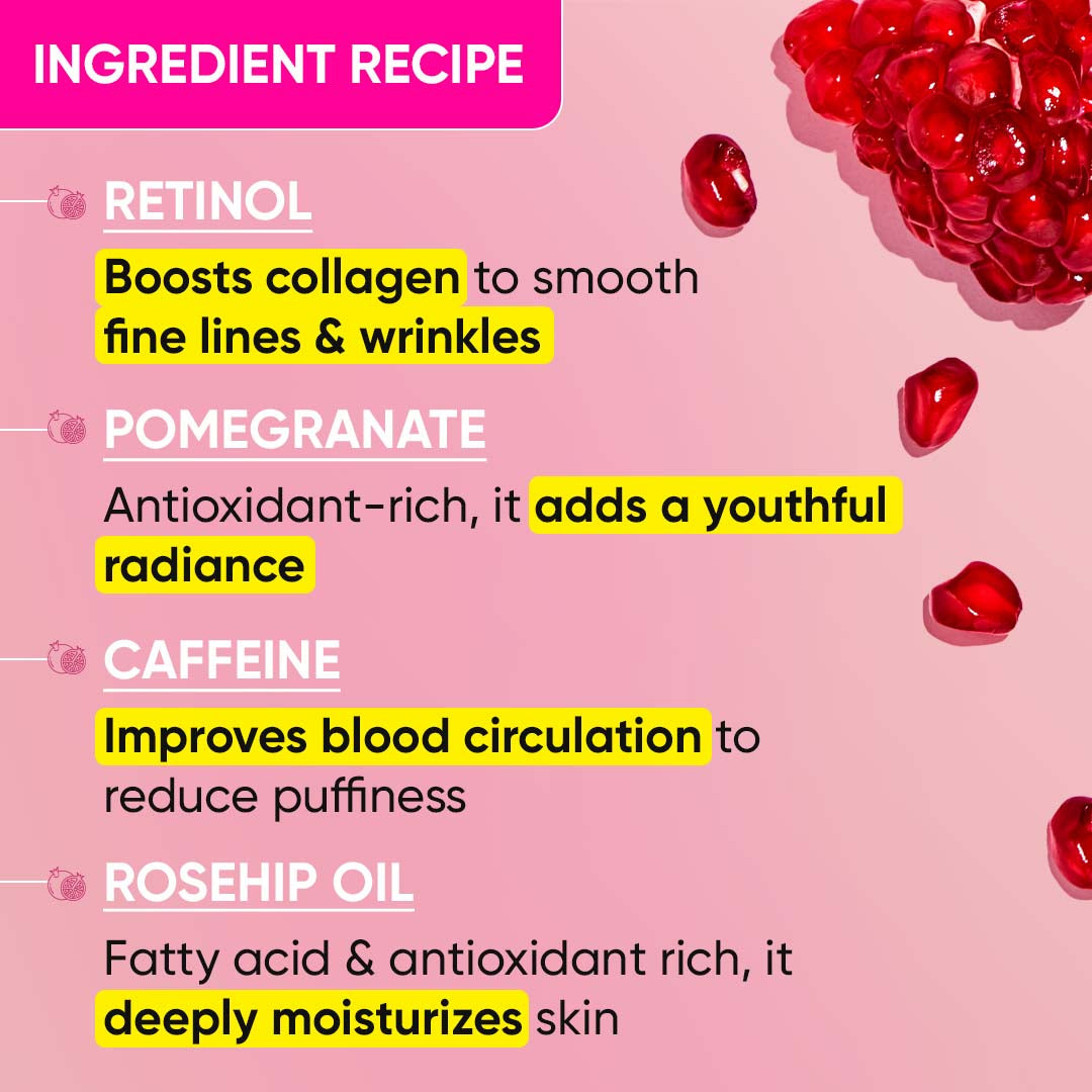 Pomegranate + Retinol Eye Cream for Fine Lines & Wrinkles
