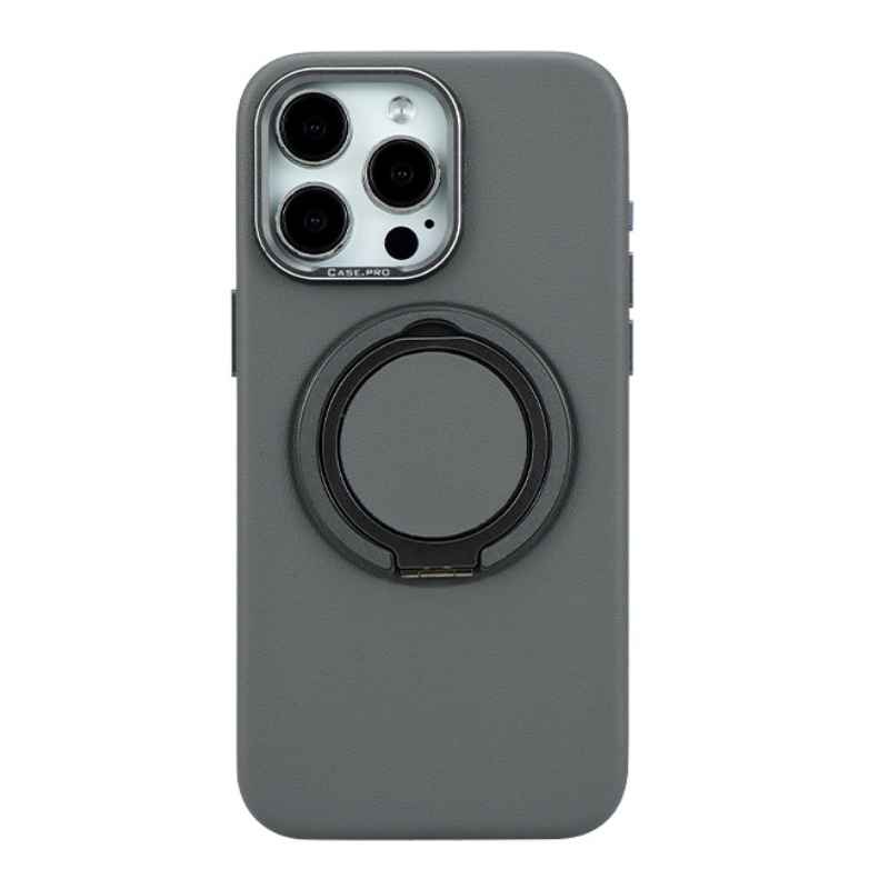 Leather Magnetic Ring Case For iPhone 15 Pro Max