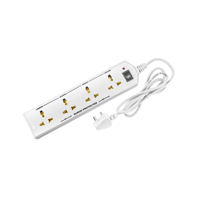 4 Socket Extension Board with 2 Metre Wire (White)