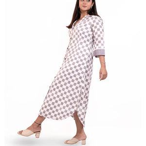 Off White Odisha Ikat Designer Cotton Kurti