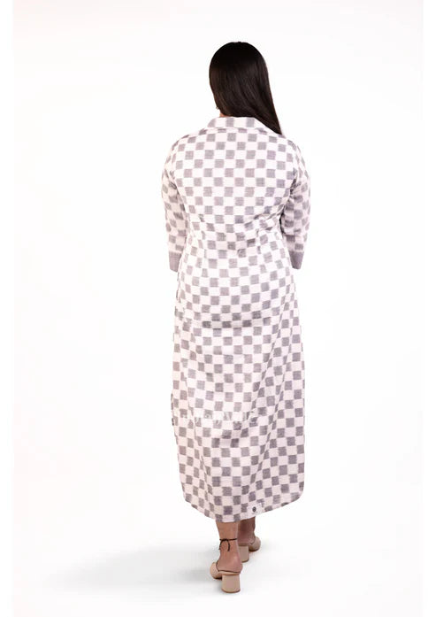 Off White Odisha Ikat Designer Cotton Kurti