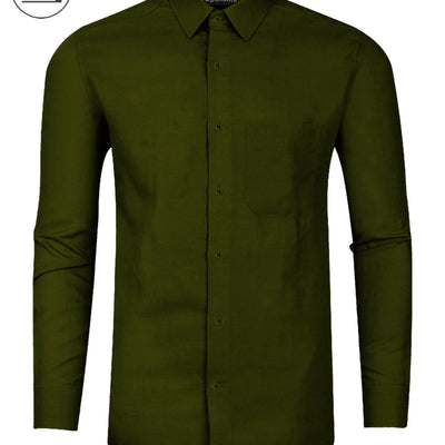 Bottle Green I Formal Shirt I Regular Fit I 100% Cotton Shirt