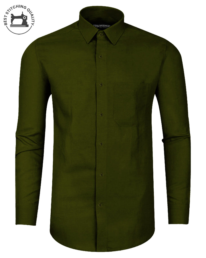 Bottle Green I Formal Shirt I Regular Fit I 100% Cotton Shirt