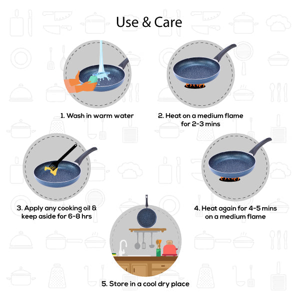 Sigma Non-stick Cookware Set, 4Pc (Kadhai with Lid,.