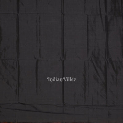 Maroon Lotus Theme Odisha Handloom Sambalpuri Silk Saree