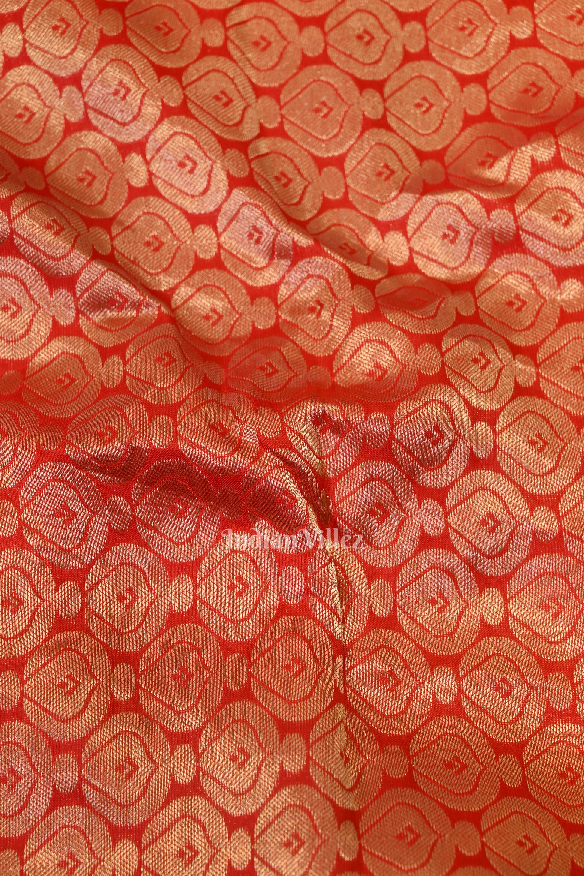 Bridal Red pure authentic Kanjivaram Silk Saree with  Zari Brocade