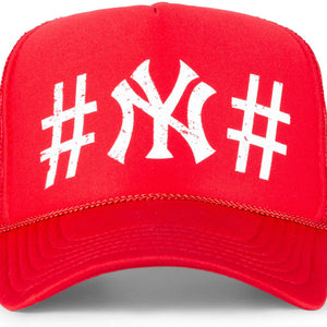 40 New York #NY# Trucker Hat Red