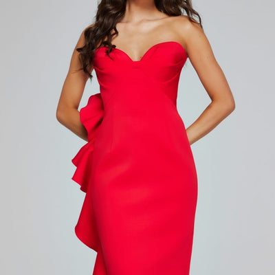 Jovani 40097 Short Fitted Rosette Cocktail Dress