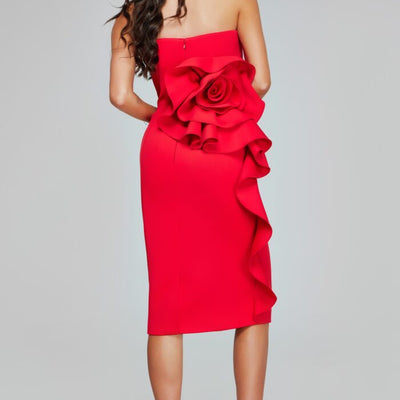 Jovani 40097 Short Fitted Rosette Cocktail Dress