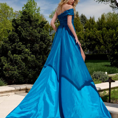 Jovani 40128 Short Overskirt High Slit Prom Dress