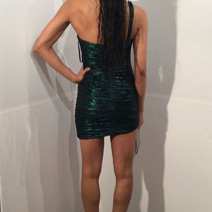 Metallic Fitted Short One Shoulder Dress by Jovani 40136