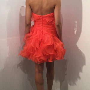 Organza Short Strapless A-line Dress by Jovani 40144