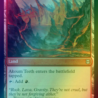 Akoum Warrior // Akoum Teeth [134] [Zendikar Rising] [Foil]