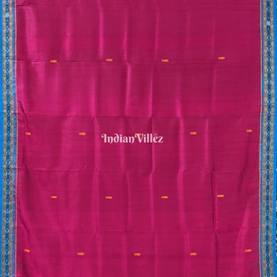 Wine Fish Butta Design Odisha Ikat Khandua Silk Saree