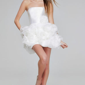 Jovani 40334 Short Homecoming White Cocktail Dress