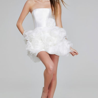 Jovani 40334 Short Homecoming White Cocktail Dress
