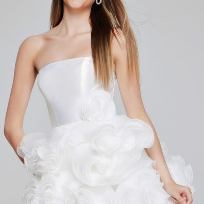 Jovani 40334 Short Homecoming White Cocktail Dress
