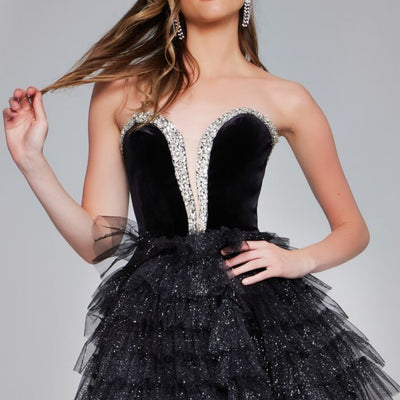 Jovani 40352 Homecoming Velvet Short Cocktail Dress