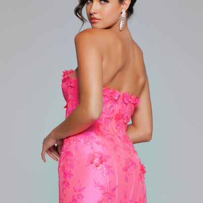 Jovani 40380 Fitted Short Lace Beaded Cocktail Dress
